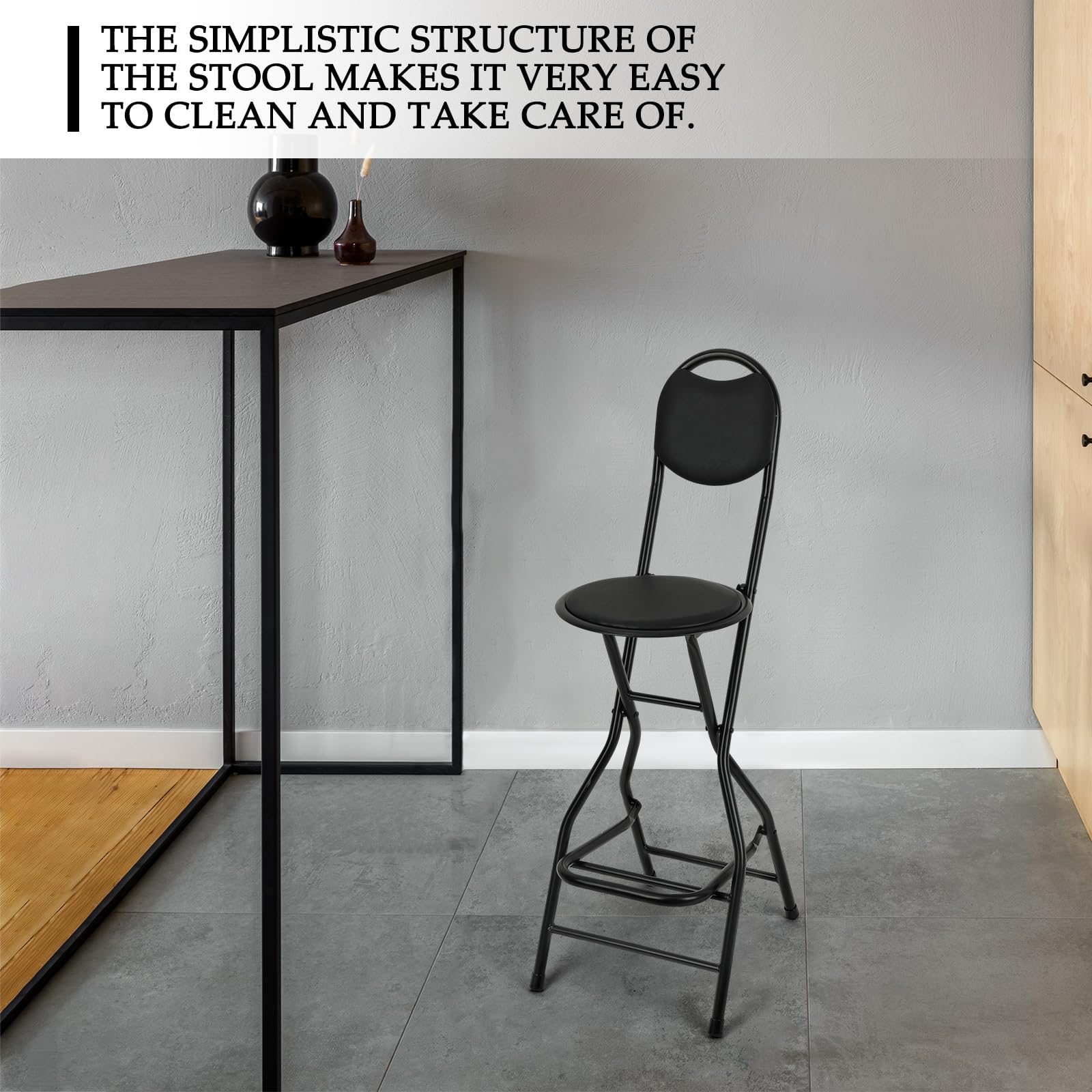 Amazon.com: Sintuff 1 Pcs Folding Bar Stool with Backrest, 26